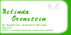 melinda orenstein business card